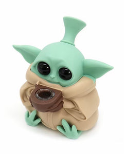 Bong de Silicona de Baby Yoda